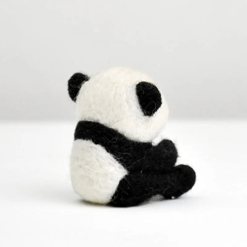 Не готовая панда войлок бесплатная доставка ручная работа шерсть набор сделай