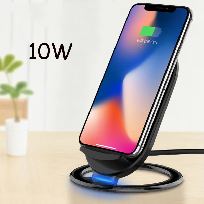 10 Вт Быстрое Qi Беспроводное зарядное устройство для samsung Galaxy S9 S8 Note8 зарядная док
