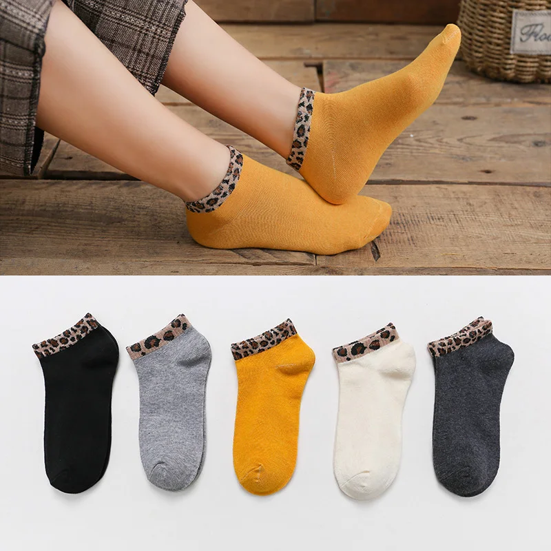 Летние женские повседневные носки однотонные хлопковые для женщин модные с