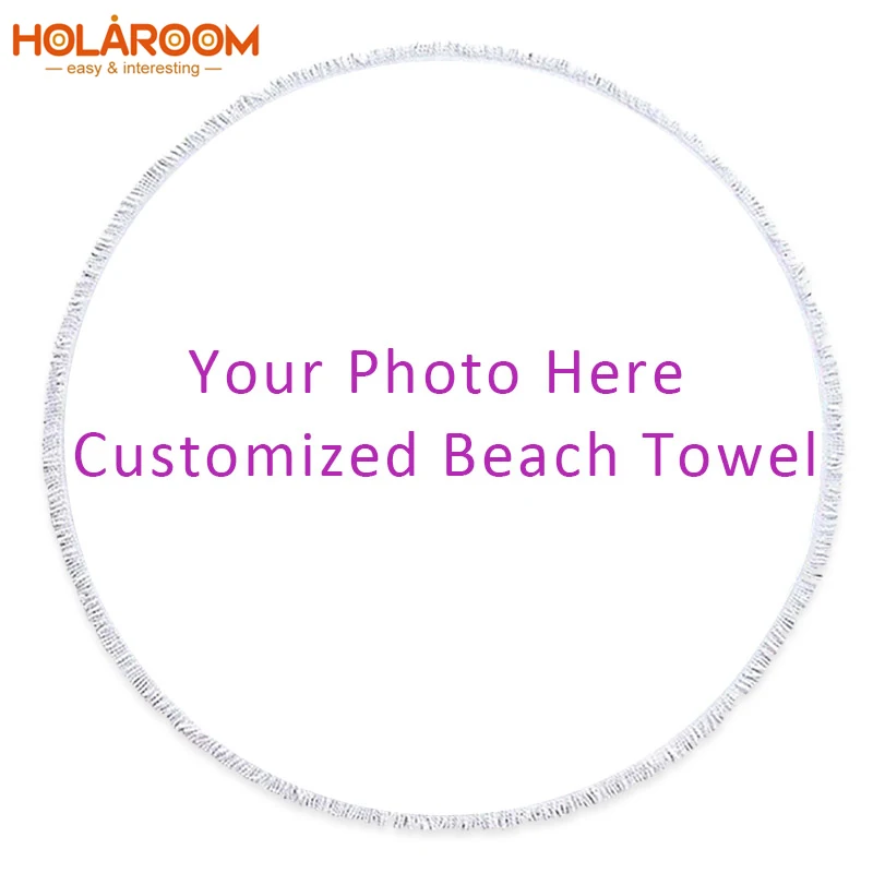 

Round Beach Towel With Tassels Customize Printed Wall Hanging Tapestry Bath Blanket Microfiber 150cm Beach Towel Toalla de playa