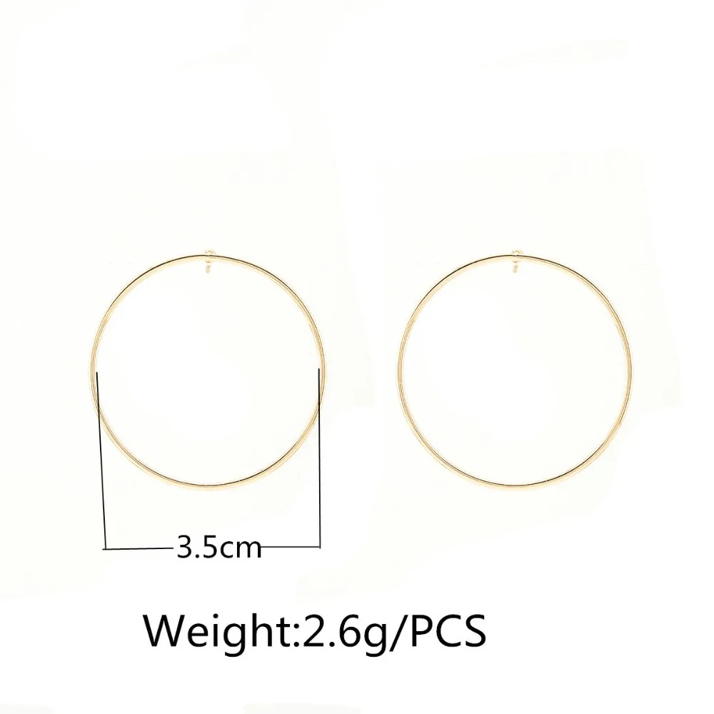 Женские большие серьги-кольца золотого цвета круглые серьги brincos de argola aros largos bijoux