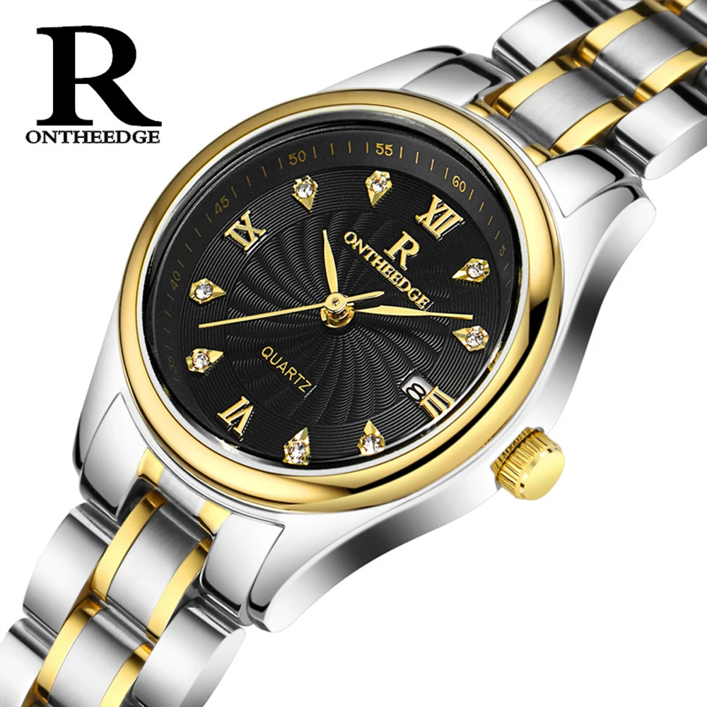 ONTHEEDGE Luxury Ladies Watch Women's Quartz Wrist Analog Waterproof with Date relogio feminino | Наручные часы