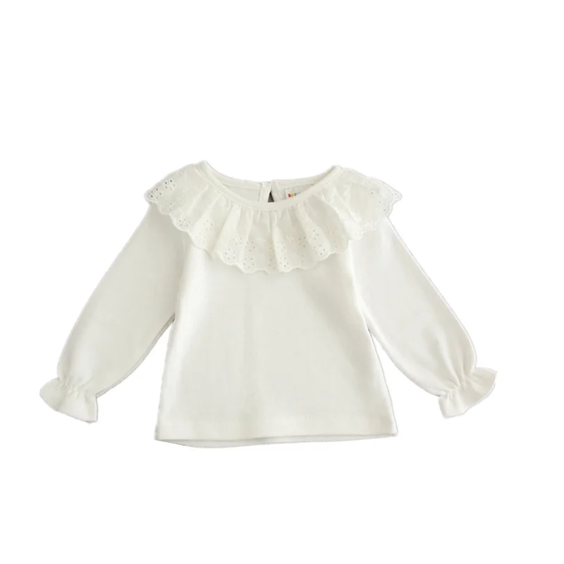 Футболка из 100% хлопка для маленьких девочек Одежда новорожденных Детская