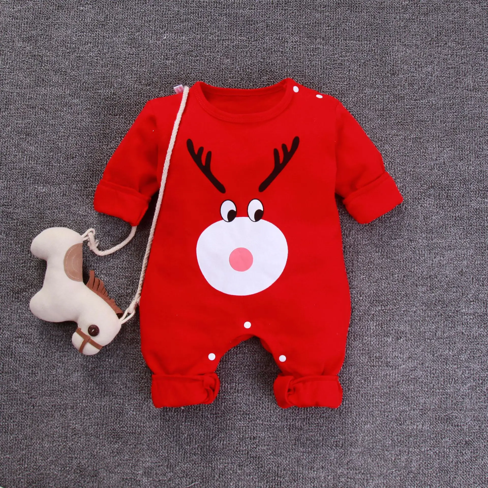 Одежда для новорожденных с рисунком кота Повседневный комбинезон маленьких