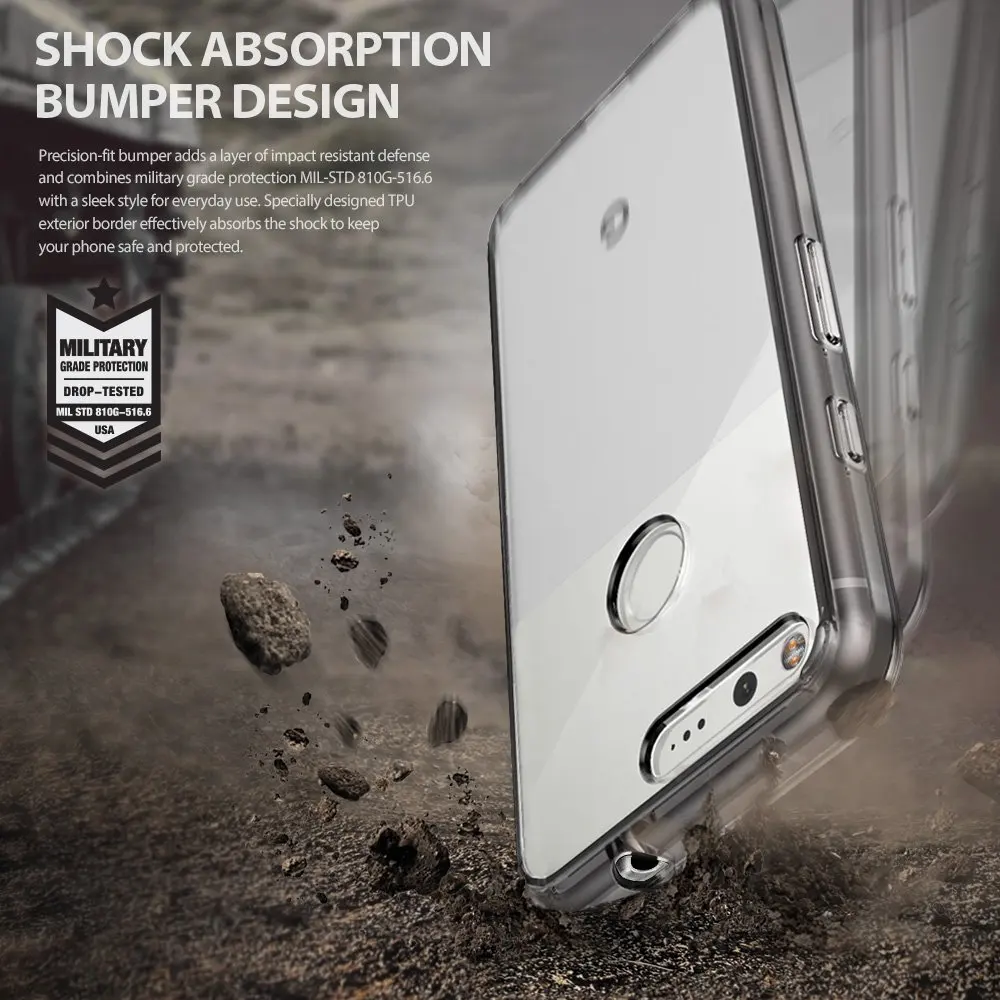 100% Original Google Pixel Case Ringke Fusion Series Crystal Back Panel + TPU Frame Dual Protection Cases for 2016 |