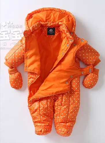 2018 зимняя одежда для маленьких девочек толстые теплые комбинезоны стеганый