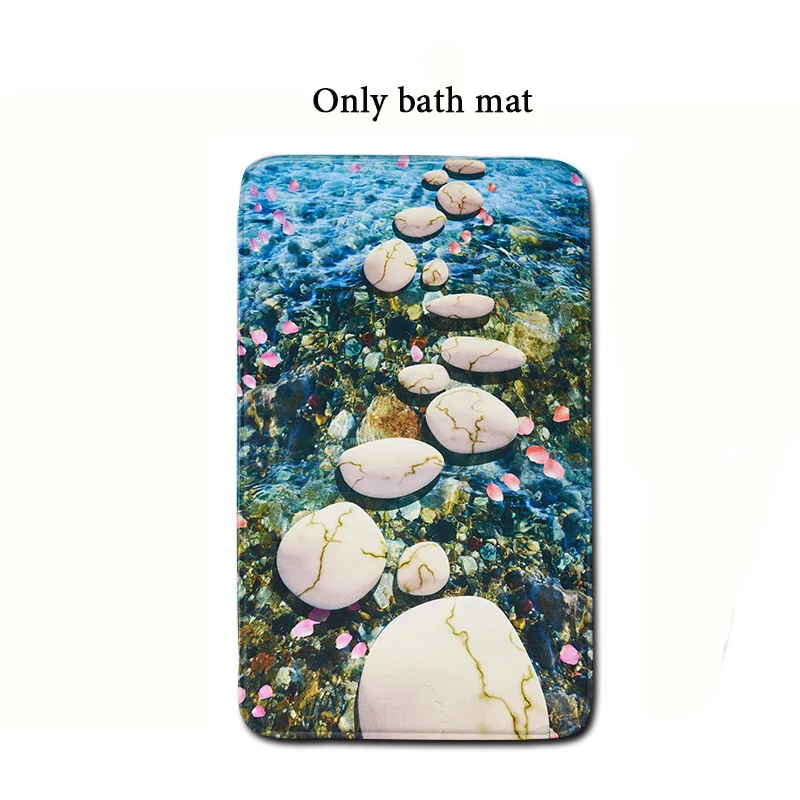 A only bath mat HD Печатный Каменный Ковер для ванной комнаты, Противоскользящий коврик для ванной, коврик для ванной, 3D коврик для туалета, экологически чистый Чехол для сидения для домашнего декора - Цвет: A only bath mat