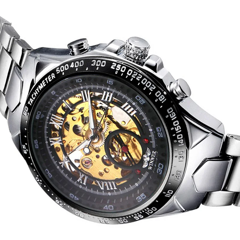 Автоматические часы мужские наручные классические роскошные прозрачные