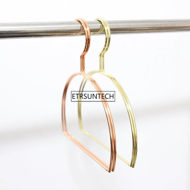 Полукруглая металлическая вешалка в стиле скандинавской розовой золотой железной полке для шарфов, галстуков, ремней и полотенец, органайзер одежды, 50 штук.