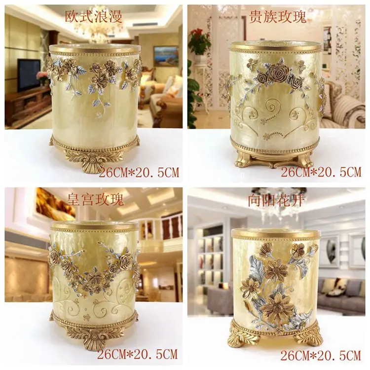 Banheiro, для дома, гостиной, мусор, простой и роскошный, для ванной комнаты, без крышки, ретро, Европейский, американский стиль, ведро для хранения