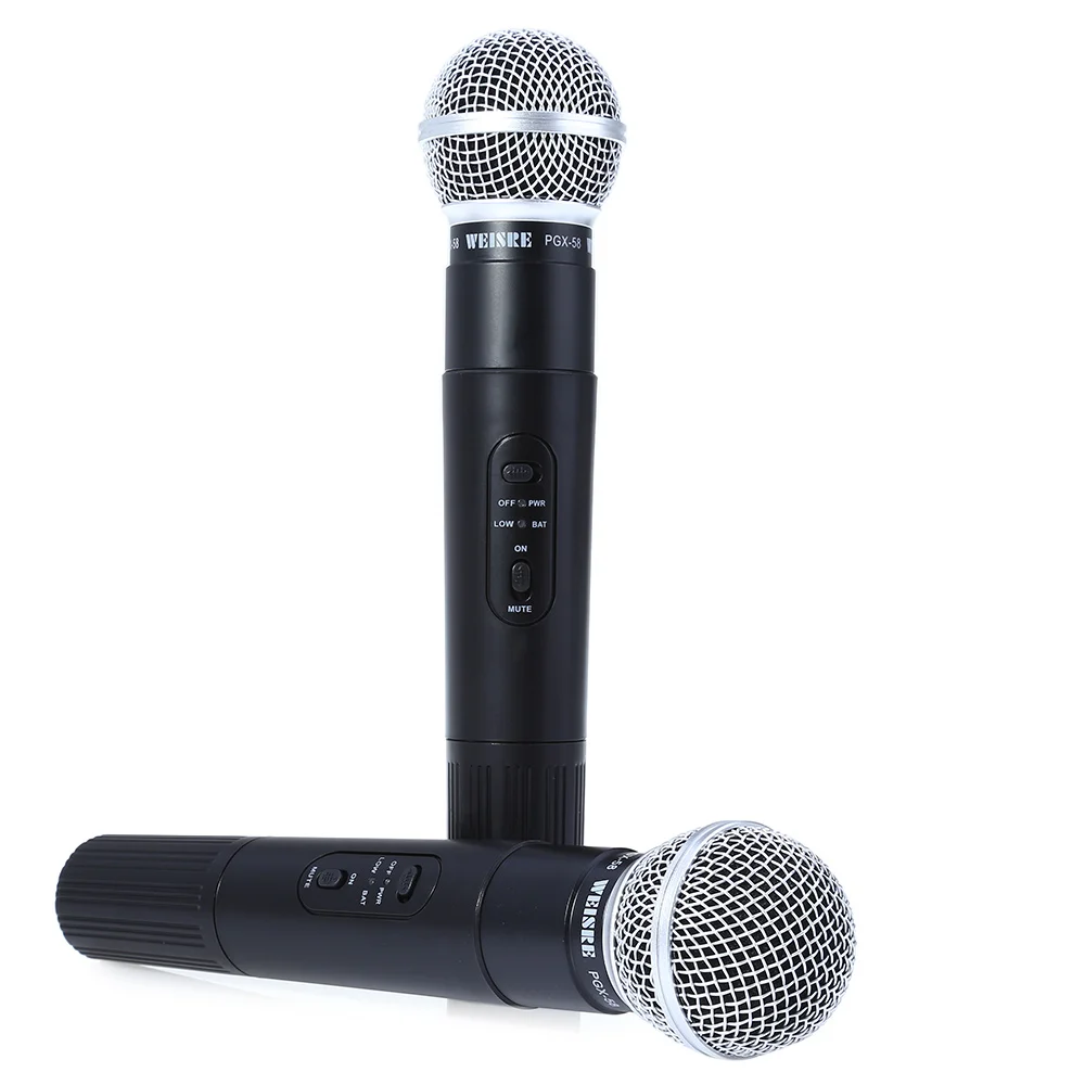 Профессиональная беспроводная система WEISRE PGX58 Dual Handheld 2 x Mic Беспроводная Receiverfor KTV