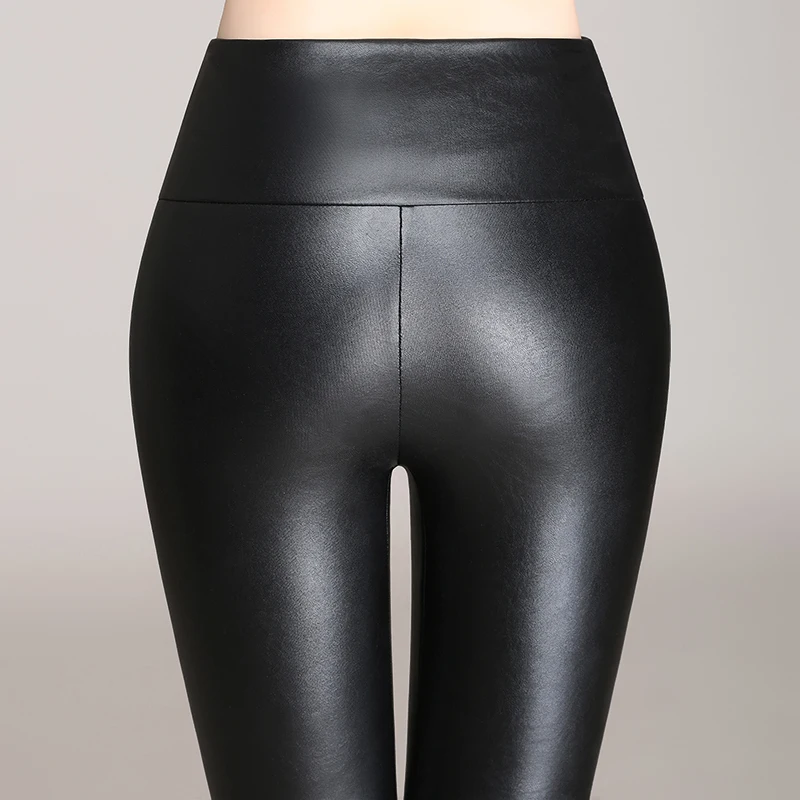 Женские демисезонные леггинсы из искусственной кожи женские модные облегающие