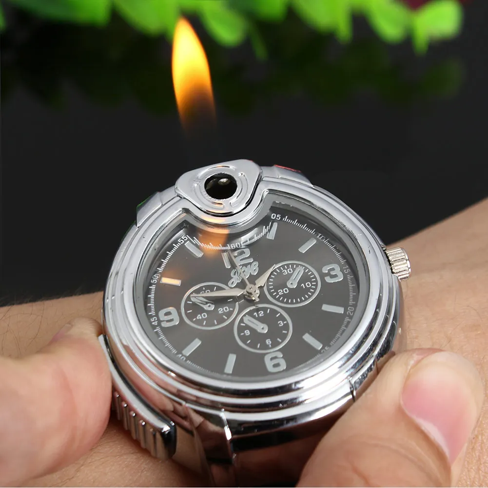 Фото Мужские наручные часы Зажигалка Ограниченная серия силиконовый циферблат dual time