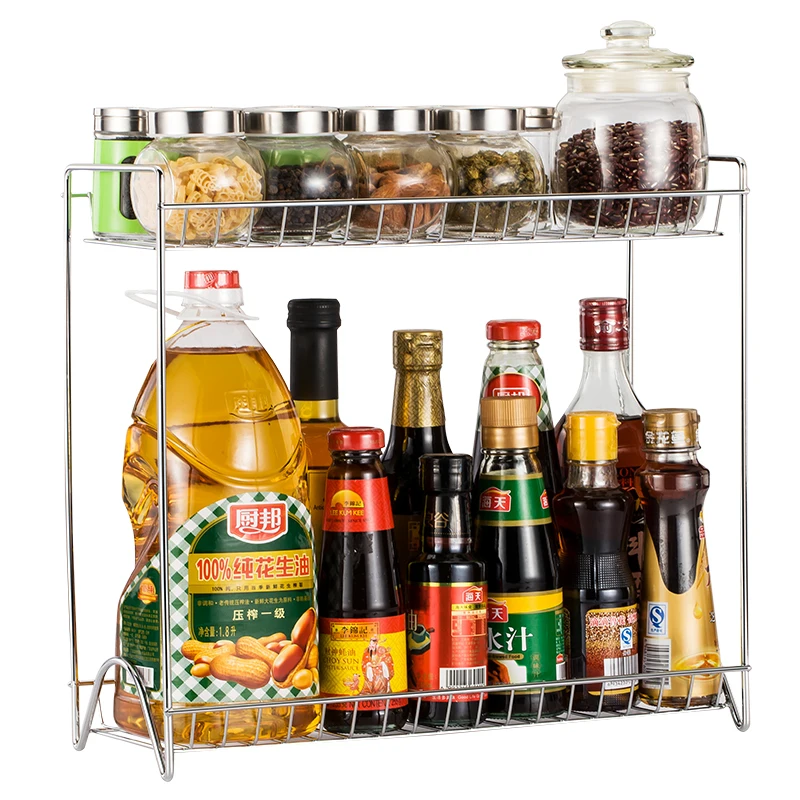 Двойная Полочка для приправ кухонные товары полка две приправы коробки приправа