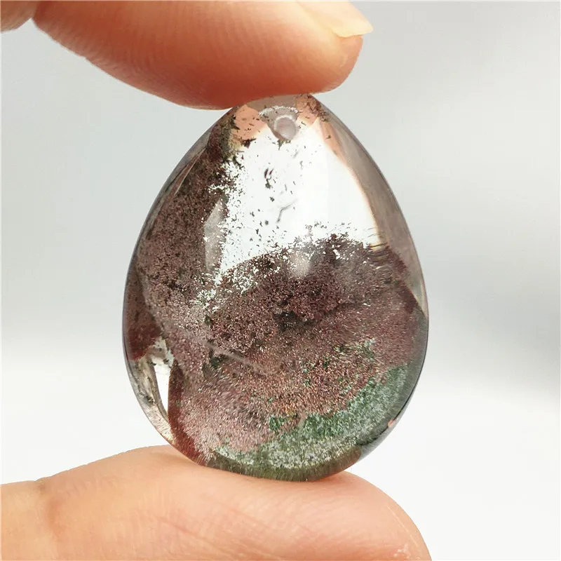 Натуральное зеленое фантомное ювелирное ожерелье из драгоценных камней кулон