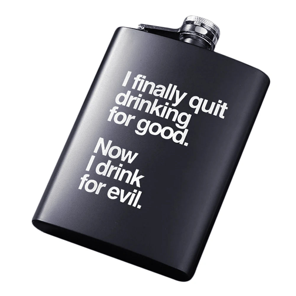 8oz Men Funny Letter Print Stainless Steel Hip Flask Whiskey Alcohol Container Leak Proof Useful | Дом и сад