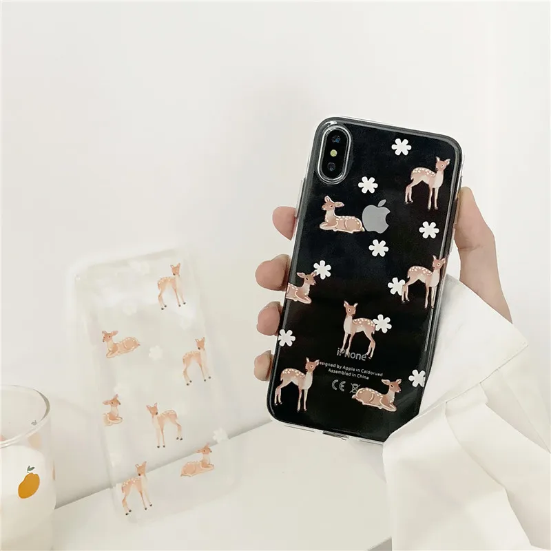 DISCASE прозрачный мультяшный чехол для телефона с рисунком в виде животного iphone XS MAX