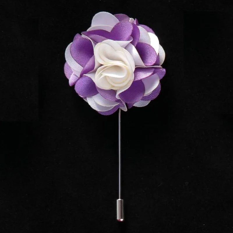 No.2 lapel pin Тканевая булавка на лацкане, ручная работа, два цвета, смешанная ткань, для мужчин и женщин, для костюма, игла, брошь, 15 цветов, модная, многофункциональная брошь на булавке - Окраска металла: No.2 lapel pin