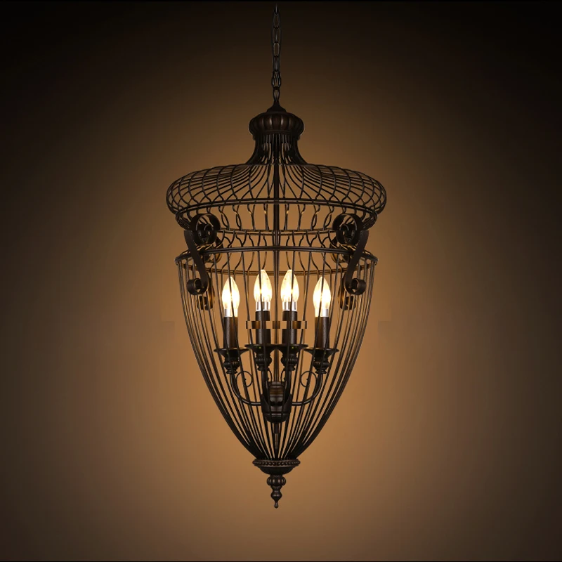 Американская железная клетка Лофт ретро стиль кафе 1-я промышленная Свеча для
