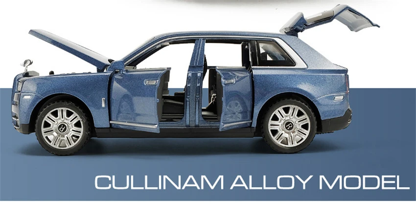 1:32 шкала Rolls Royce Cullinan литье под давлением модель автомобиля детский металлический звук и светильник SUV7 открытая дверь Модель игрушки