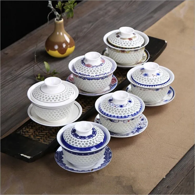 200 мл большая емкость чайная чашка сотовая структура китайская супница кунг фу