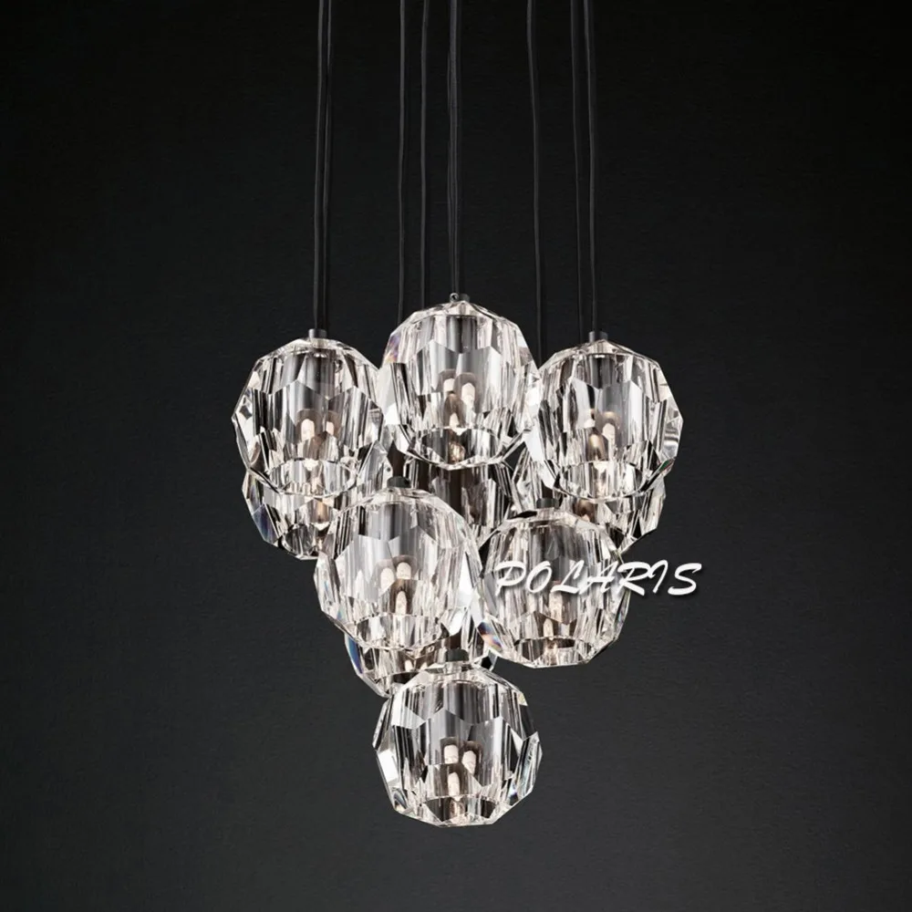Modern LED Crystal Chandelier Lighting Flush Mount Chandeliers Light Fixture Living Dining Room Bedroom | Освещение