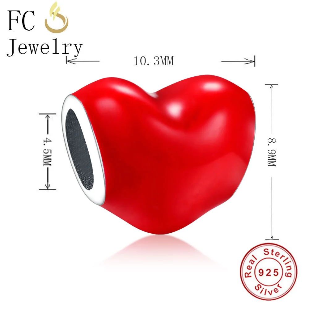 FC ювелирное изделие, браслет Pandora, 925 серебро, животное, фрукты, цирконий, лист, цветок, бусина, для создания рефлексиона, для женщин, Berloque