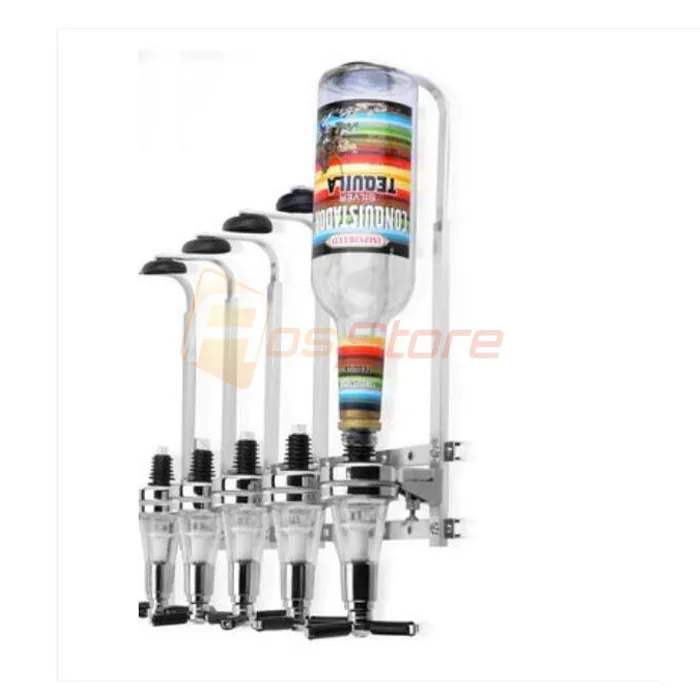 6 бутылка высокого качества алюминиевый сплав бар дворецкий настенный диспенсер