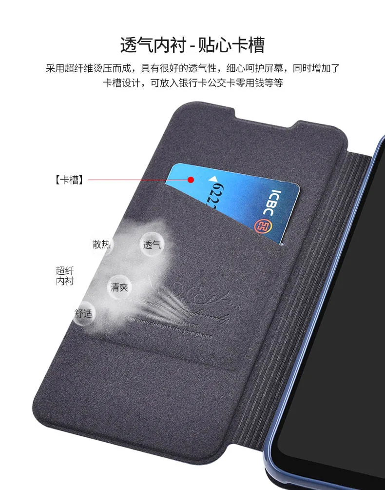 Роскошный тонкий кожаный флип-чехол для XiaoMI RedMi 7 Note чехол-бумажник с подставкой