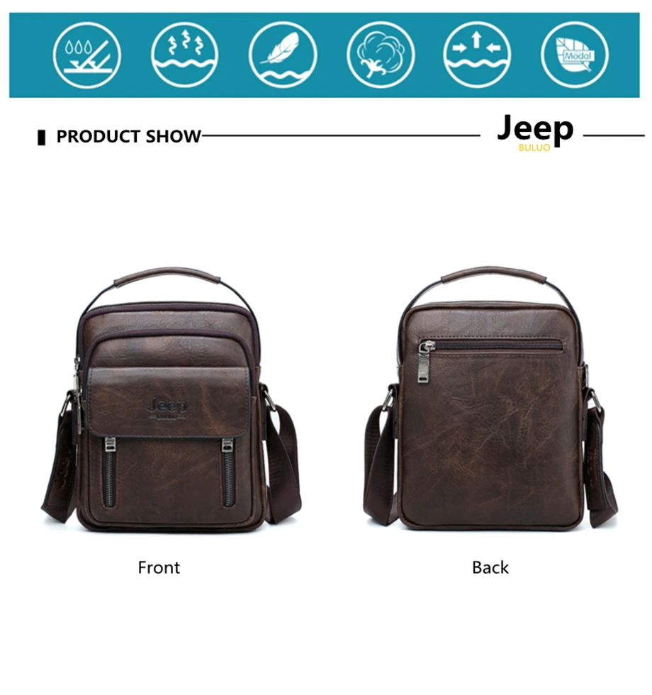 Мужская сумка для документов jeep buluo, оранжевый портфель на плечевом ремне, повседневная сумка из спилковой кожи, брендовая заплечная деловая сумка, все сезоны