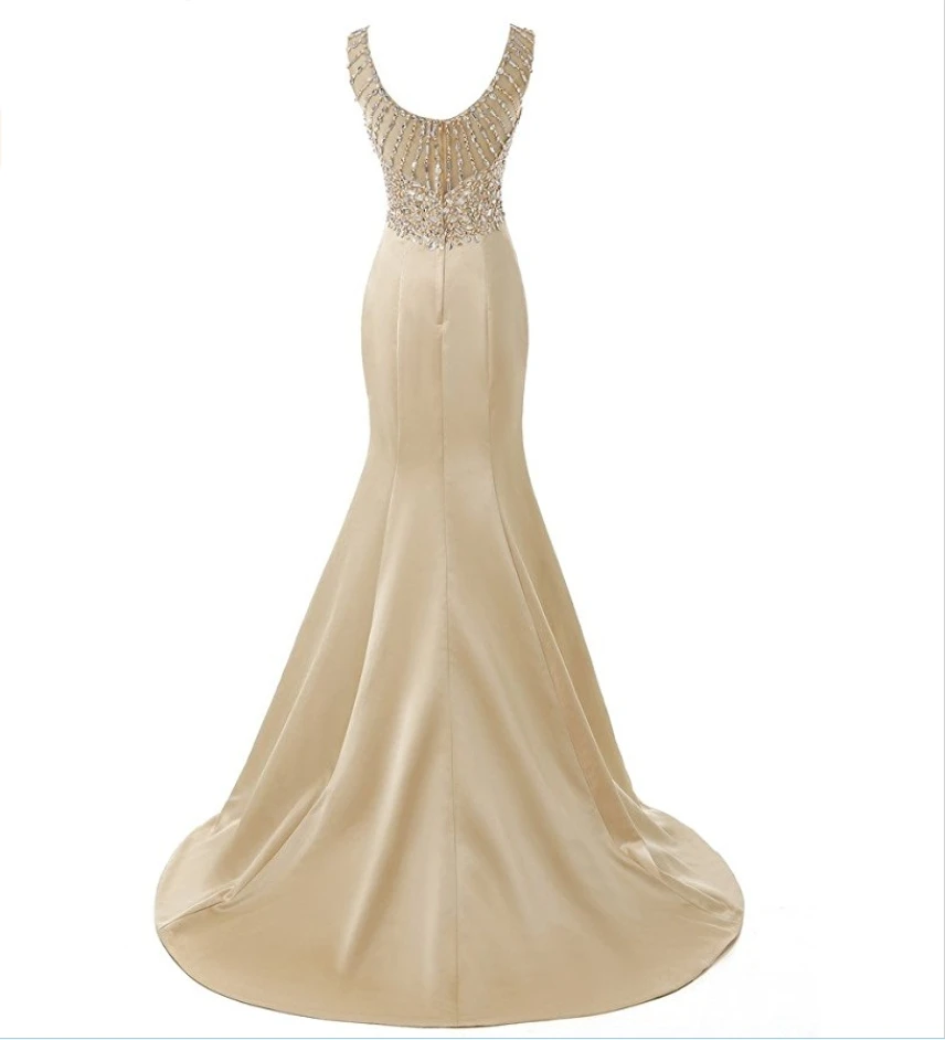 Dreambridal The latest in-kind pictures Elegant Long Mermaid Prom Dress Beaded Gowns Bridesmaid | Свадьбы и торжества