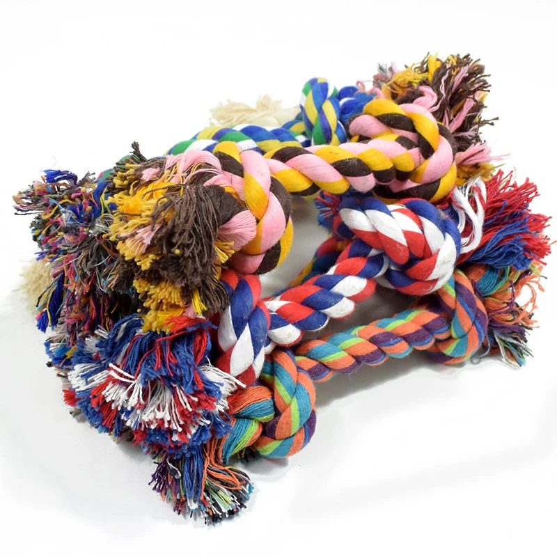 Жевательная игрушка для домашних питомцев 100% хлопок лен узел прочная веревка