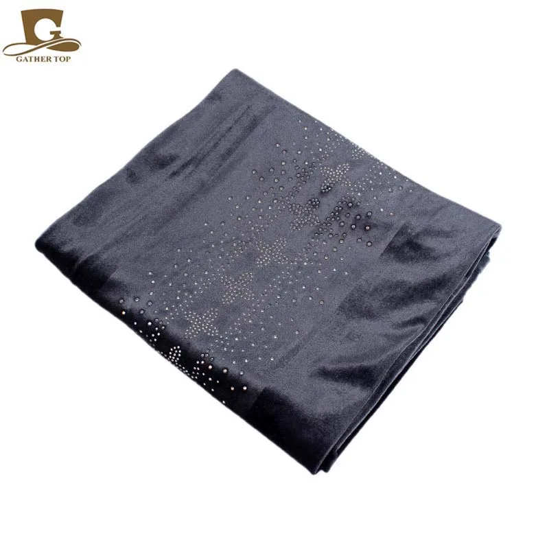 Женский бархатный тюрбан роскошная повязка на голову со стразами сверхдлинный