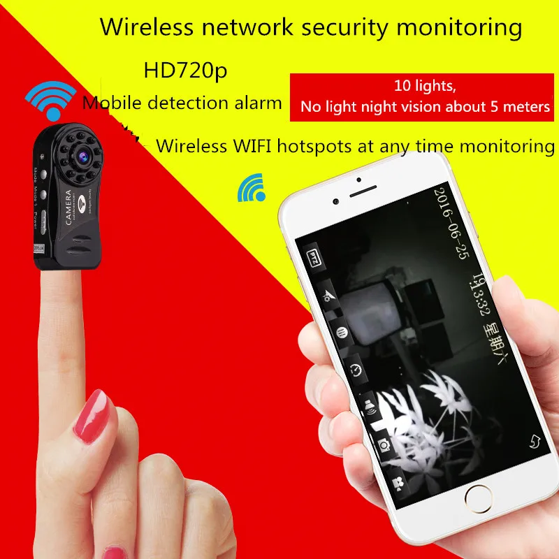 Мини камера ночного видения невидимая ультра маленькая высокая четкость