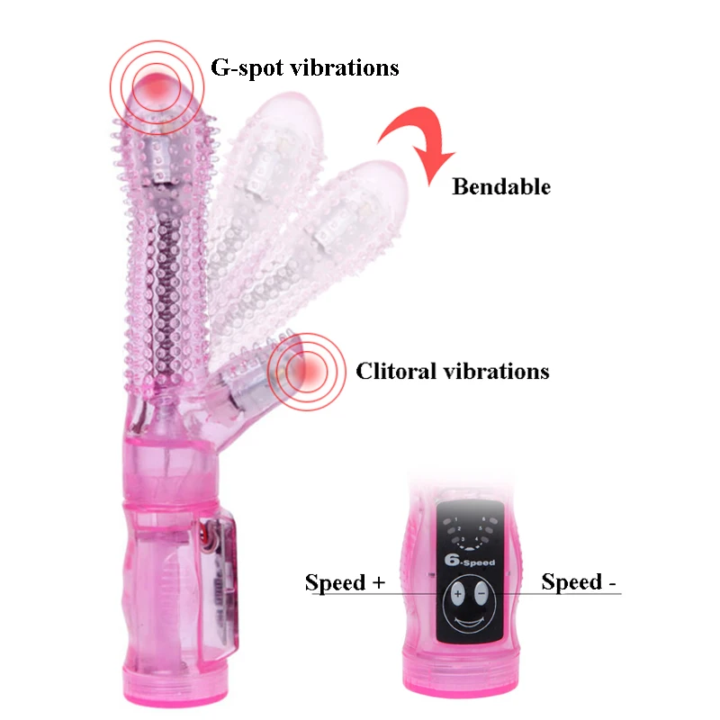 Гибкие двухсторонние AV Вибраторы для женщин 6 скоростей Анальный Вагинальный