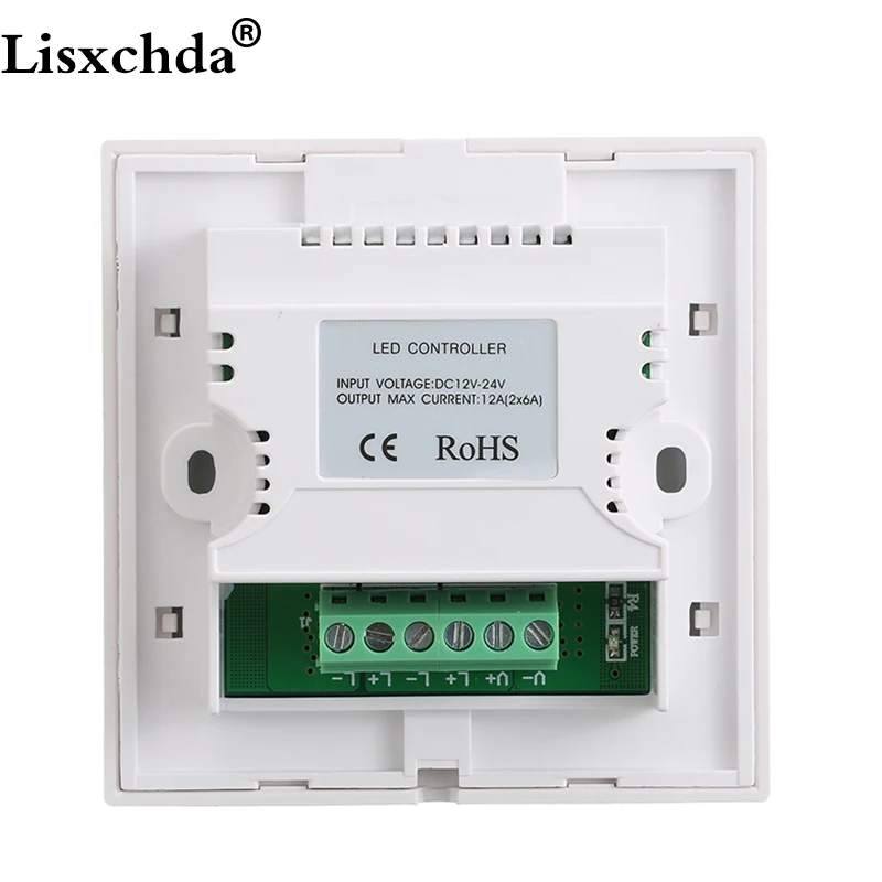 Сенсорный светодиодный диммер на панели 12 V-24 V, 144W 12A или 288W 6A переключатель питания вкл/выкл Регулируемый светильник контроллер