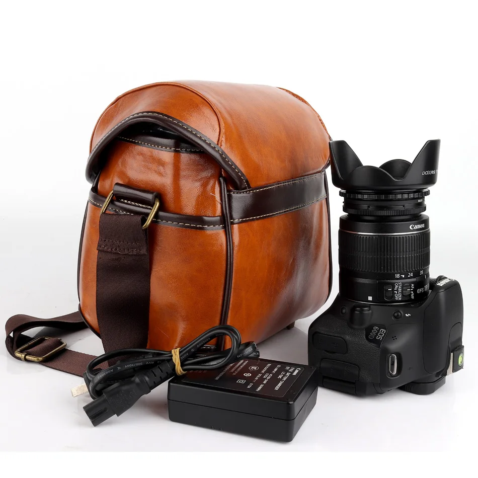 Ретро Чехол из искусственной кожи для DSLR камеры Canon EOS 750D 1300D 200D 5D 6D 60D T5i T6i Nikon D7500 D5300