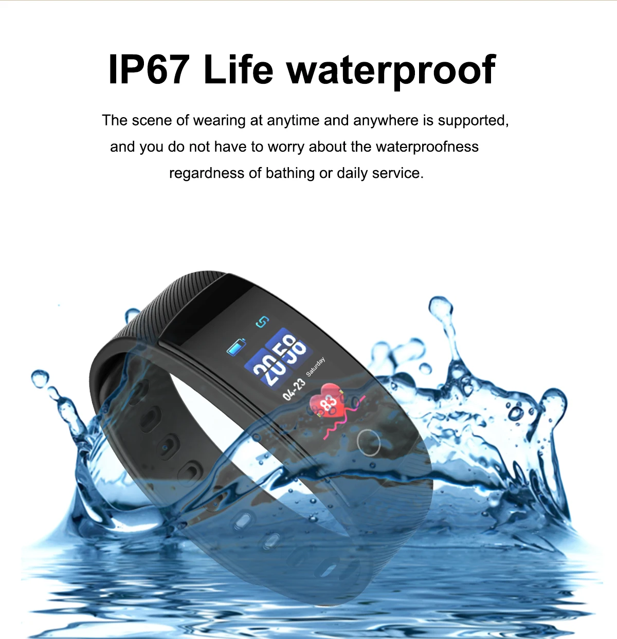 Умные часы с цветным экраном умный Браслет Bluetooth для IOS Android напоминания о