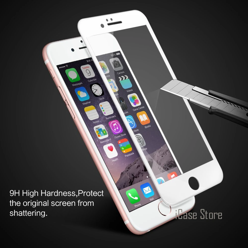 9 H закаленное стекло полный экран мягкие края для iPhone Apple 6 S 7 Plus 4 дюймов 5 дюймовый