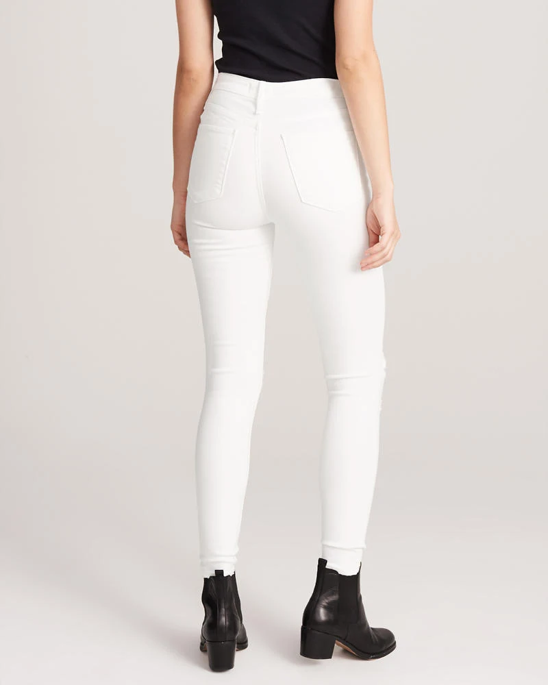 BUMPERCROP белые отверстия карандаш сковородки женские джинсы плюс размер