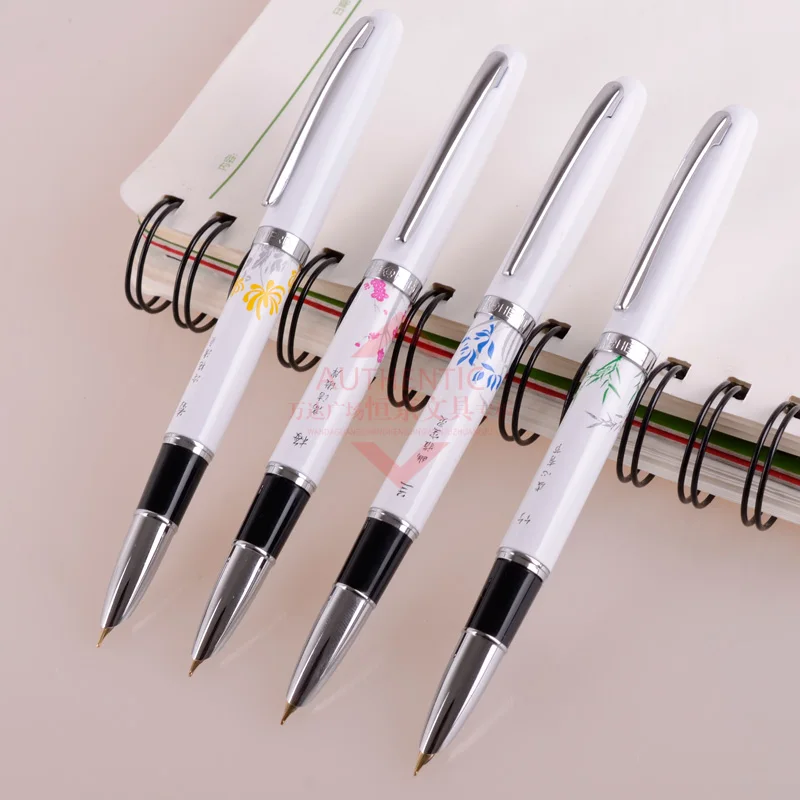 Герой классический синий и белый фарфор 9651 Иридиум авторучка цветок сливы