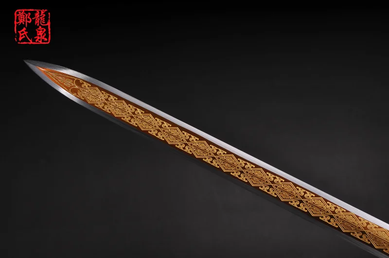 Традиционный китайский шпага настоящий Марганцевый Стальной гравированный узор