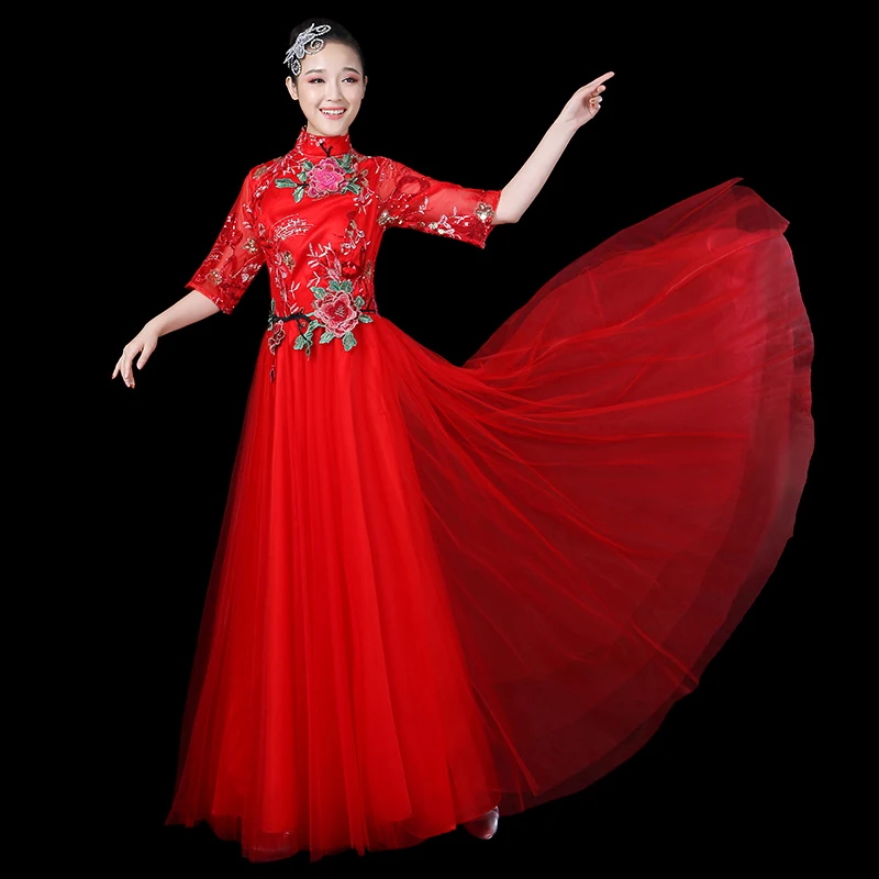 Открытая танцевальная большая юбка новинка 2019 современный танцевальный костюм