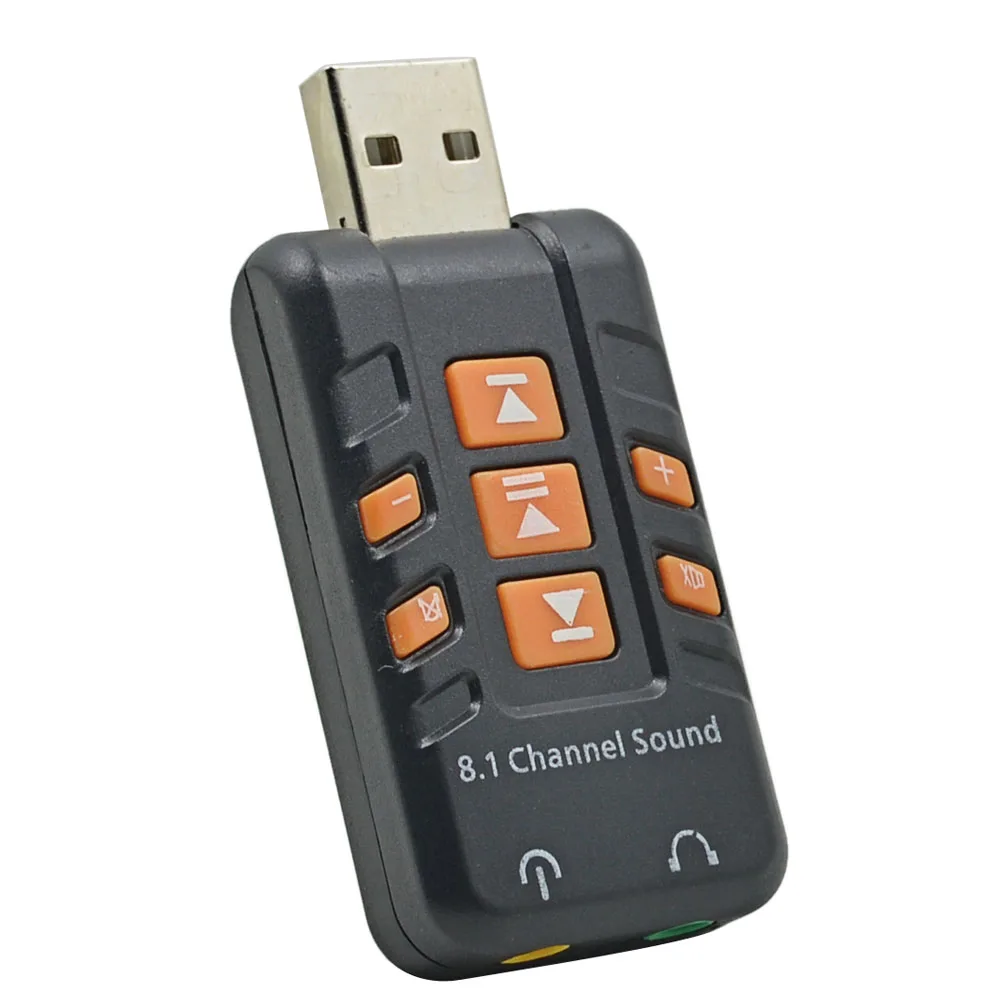 Внешняя звуковая карта TISHRIC 8 1 3D с USB 2 0 на 3 5 мм|Звуковые карты| |