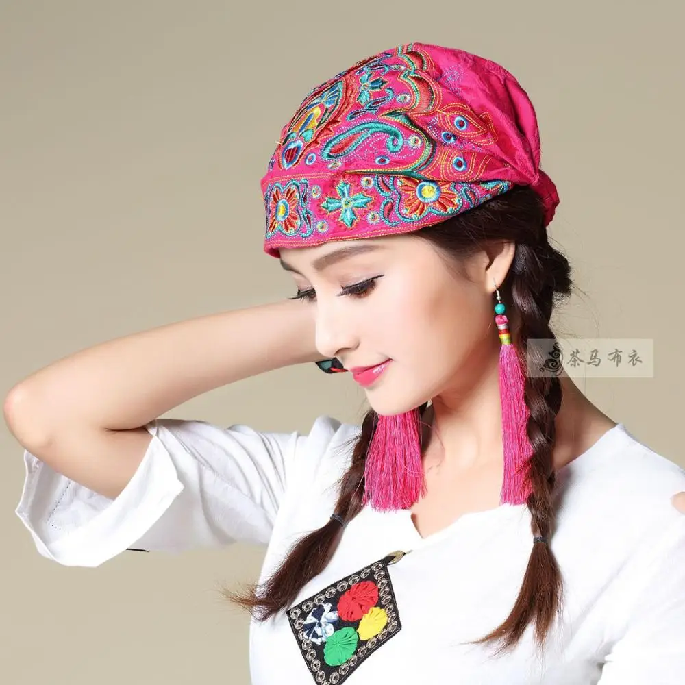 Cheshanf, винтажные этнические шапочки Skullies, для женщин, Осень-зима, Мехико, стиль, дизайн, шапка с вышивкой, шапочки