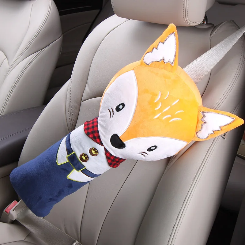 Мультяшные детские плюшевые подушки для автомобиля ремень безопасности сна