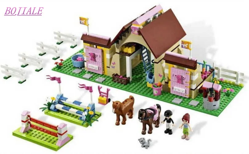 BOJIALE 400pcs 10163 Building Blocks Series Stables Mia's Farm Horse figures Girls Toys | Игрушки и хобби