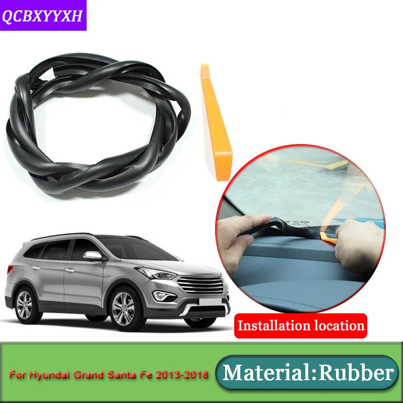 

Автомобильный Стайлинг для Hyundai Grand Santa Fe 2013-2018 резиновые антибликовые пыленепроницаемые герметичные полосы для приборной панели автомобиля