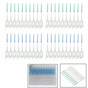 Новое поступление, мягкая чистка между межзубной нитью, щетки, рандомный цвет,  40, эластичные массажные десны, зубочистка