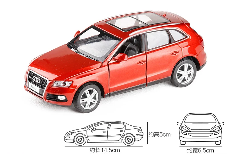 Высокая модель 1:32 Audi Q5 Supercar литая под давлением модель автомобиля с выдвижной спинкой игрушечный электронный автомобиль для детей подарки игрушки